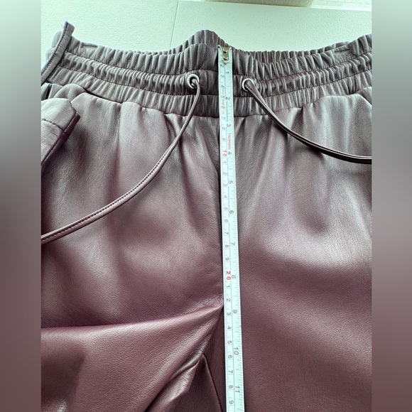 Loft Faux Leather Cropped Pull On Pants Size Petite Small - Picture 5 of 10